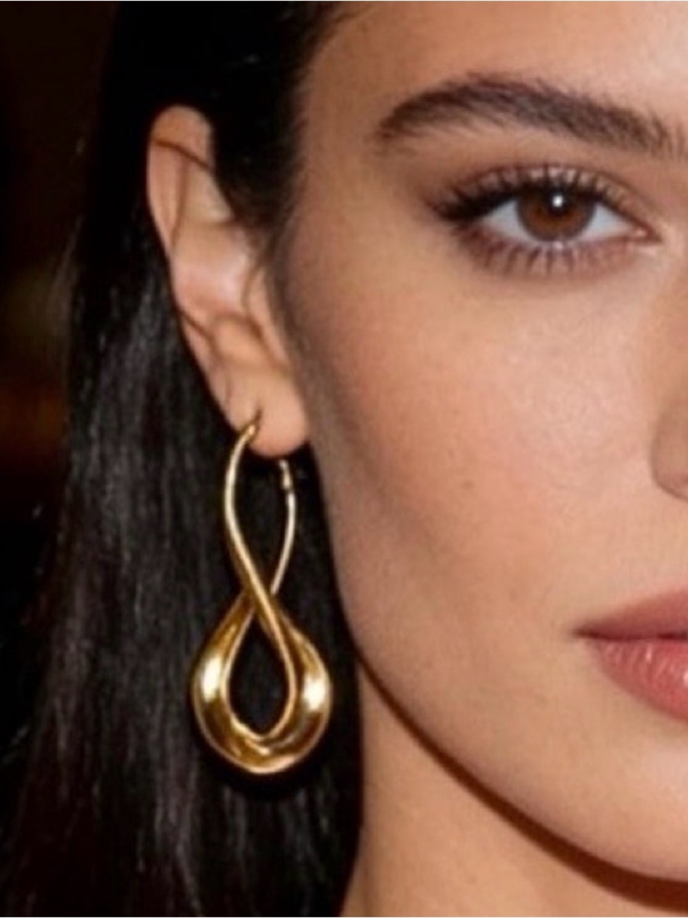 💞 New Elegant Gold Teardrop Loop Earrings
